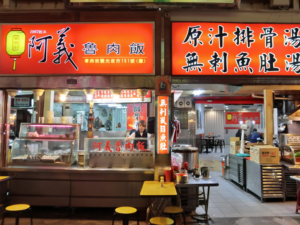 「捷運：龍山寺站」華西街～阿義滷肉飯、蚵仔滷肉飯