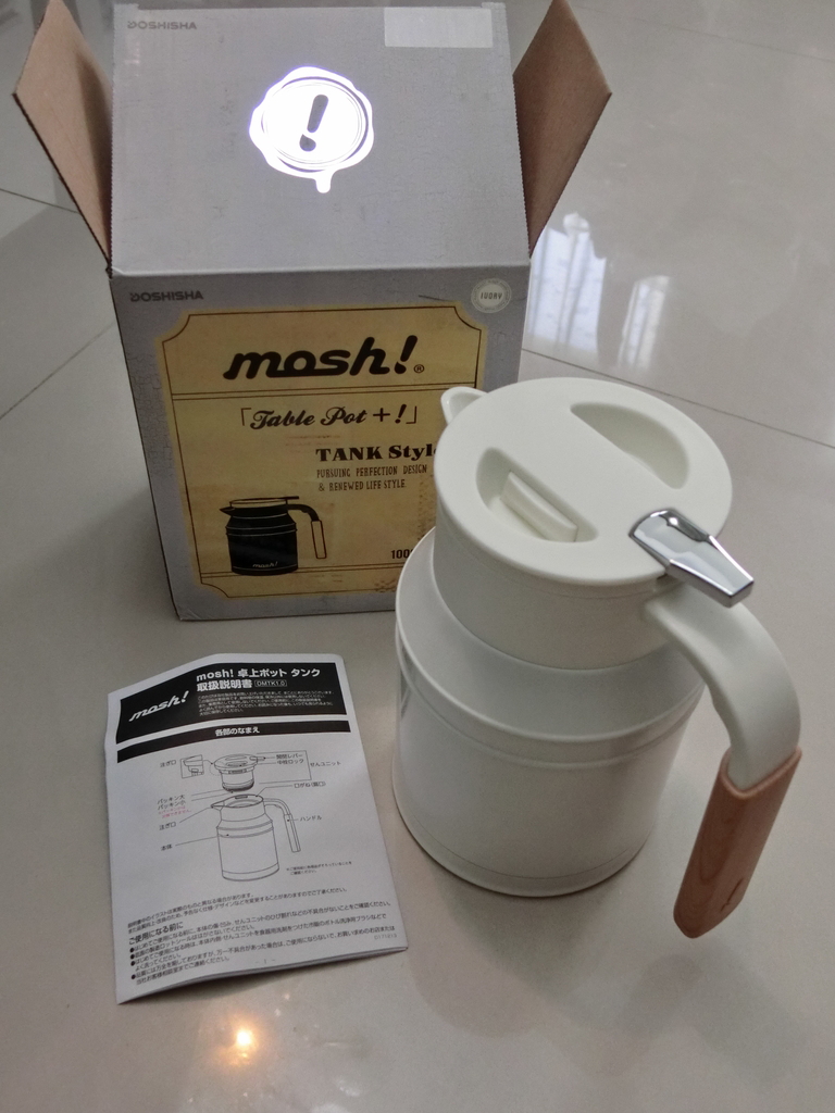 「3C」日本 mosh! 牛奶罐保溫壺 1L (牛奶白)